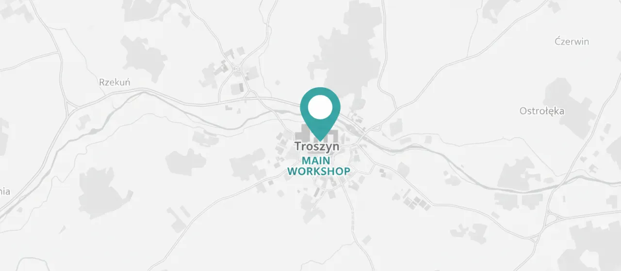 Mapa dojazdu do warsztatu Wulkanizacja Troszyn, ul. Główna 12